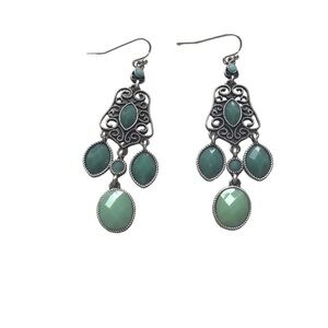 NICKEL,AQUA and green earring by Lia Sophia